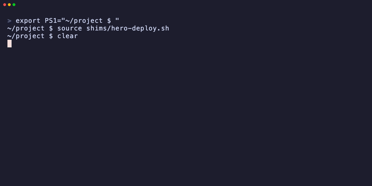 Terminal demo: Init, scaffold, and deploy in three commands.