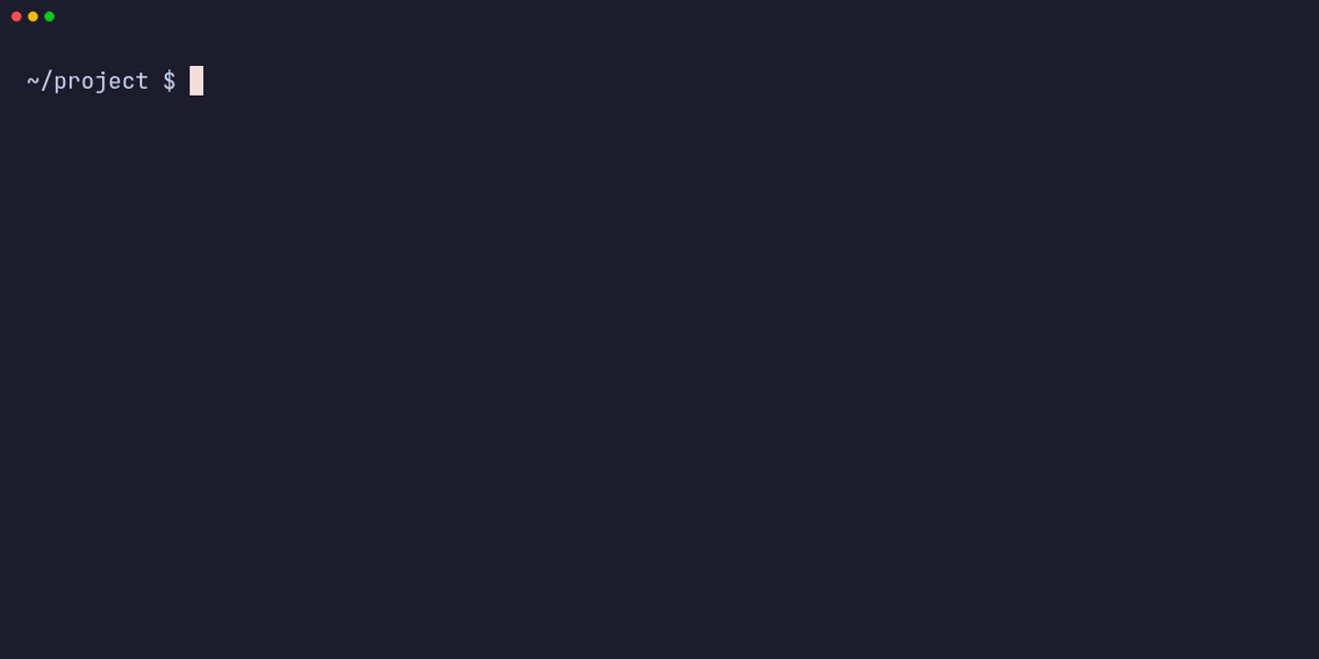 Terminal demo: One command scaffolds your project config and registry.